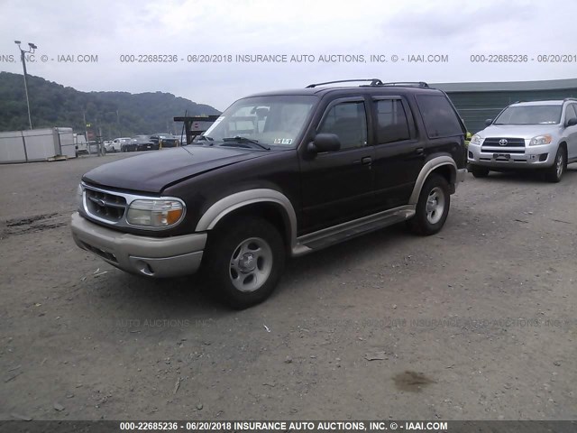 1FMDU74E21ZA10851 - 2001 FORD EXPLORER EDDIE BAUER BURGUNDY photo 2