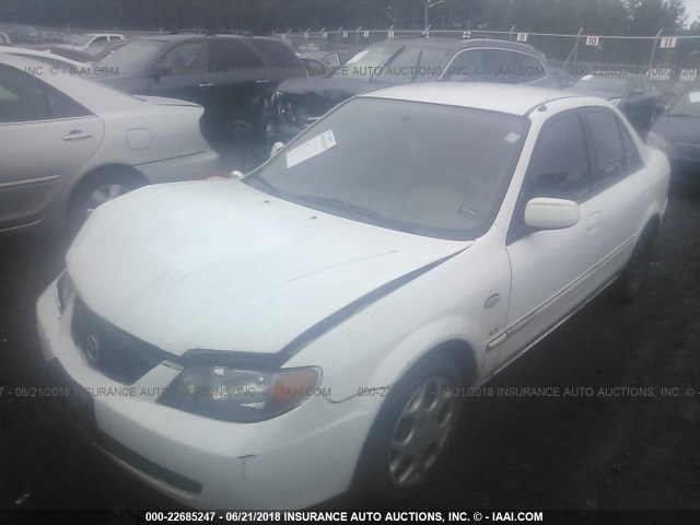 JM1BJ225920631648 - 2002 MAZDA PROTEGE DX/LX/ES WHITE photo 2