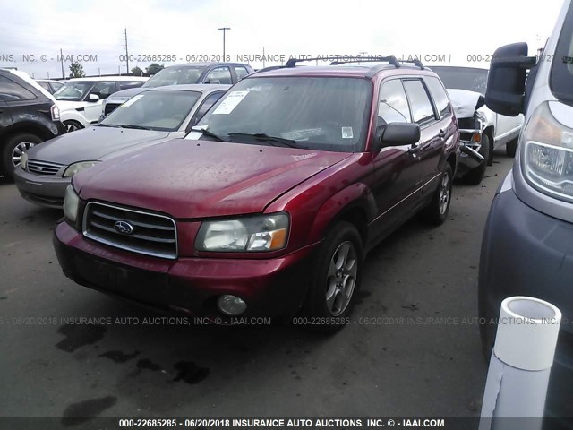 JF1SG65633H710753 - 2003 SUBARU FORESTER 2.5XS MAROON photo 2