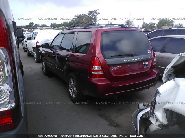 JF1SG65633H710753 - 2003 SUBARU FORESTER 2.5XS MAROON photo 3