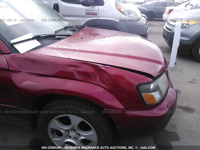 JF1SG65633H710753 - 2003 SUBARU FORESTER 2.5XS მუქწითელი ფოტო 6