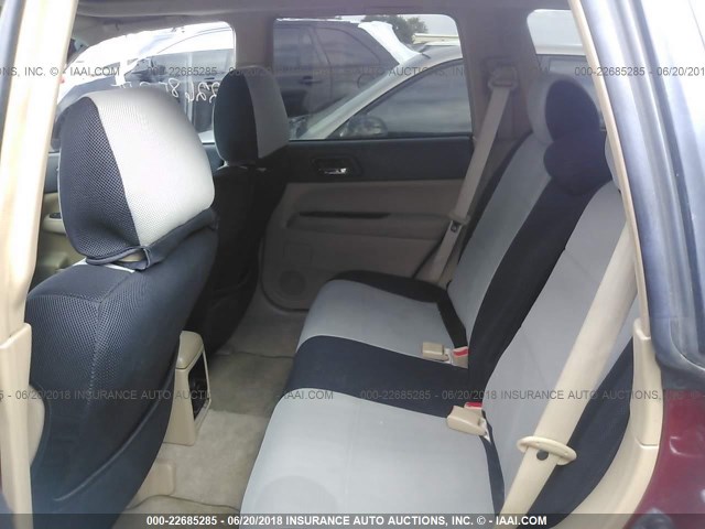 JF1SG65633H710753 - 2003 SUBARU FORESTER 2.5XS მუქწითელი ფოტო 8