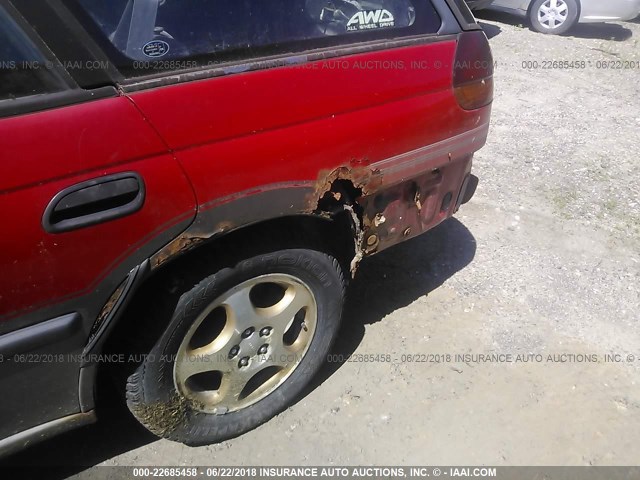 4S3BG6853X6644879 - 1999 SUBARU LEGACY OUTBACK/SSV/LIMITED/30TH RED photo 6