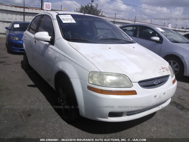 KL1TD56636B668857 - 2006 CHEVROLET AVEO LS WHITE photo 1
