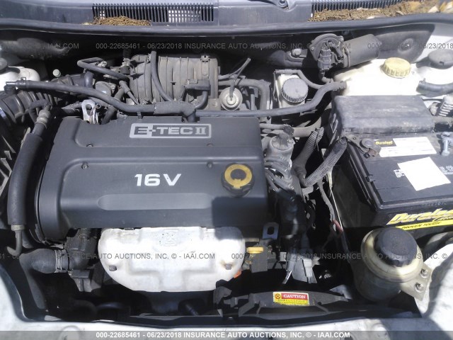 KL1TD56636B668857 - 2006 CHEVROLET AVEO LS WHITE photo 10