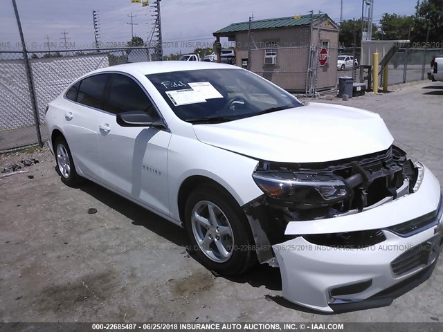 1G1ZB5ST5GF343845 - 2016 CHEVROLET MALIBU LS WHITE photo 1