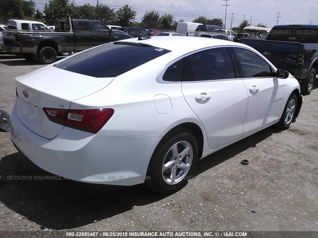 1G1ZB5ST5GF343845 - 2016 CHEVROLET MALIBU LS WHITE photo 4