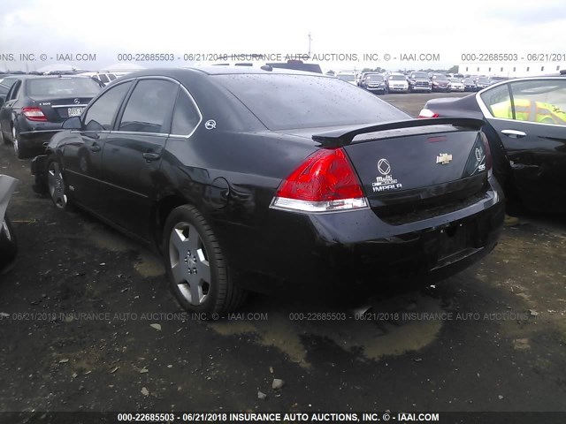 2G1WD58C089279311 - 2008 CHEVROLET IMPALA SUPER SPORT BLACK photo 3