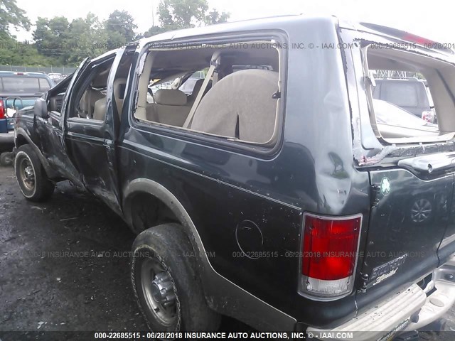 1FMNU45S13EB55977 - 2003 FORD EXCURSION EDDIE BAUER BLACK photo 3