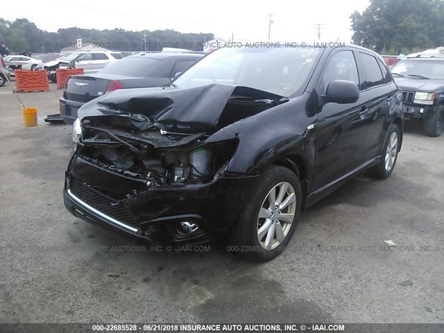 JA4AR4AU1CZ004765 - 2012 MITSUBISHI OUTLANDER SPORT SE BLACK photo 2