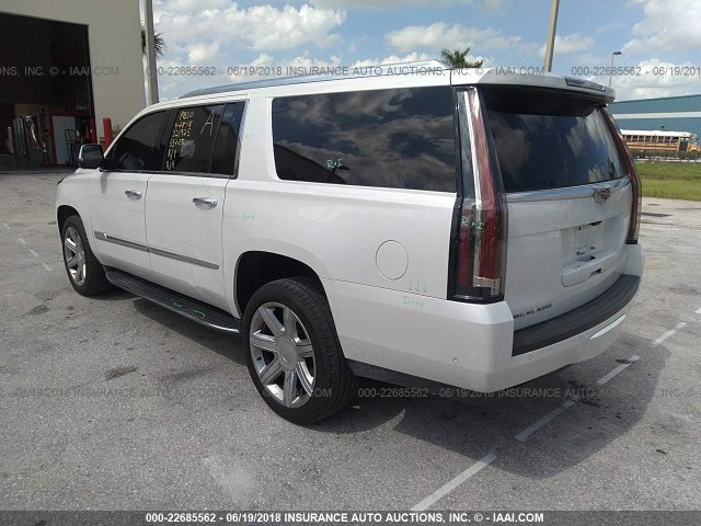 1GYS3HKJ3HR255859 - 2017 CADILLAC ESCALADE ESV LUXURY WHITE photo 3