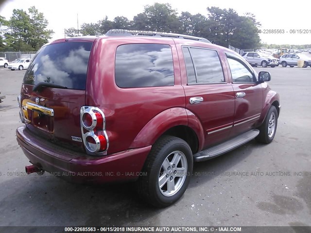 1D8HB58226F127341 - 2006 DODGE DURANGO LIMITED RED photo 4