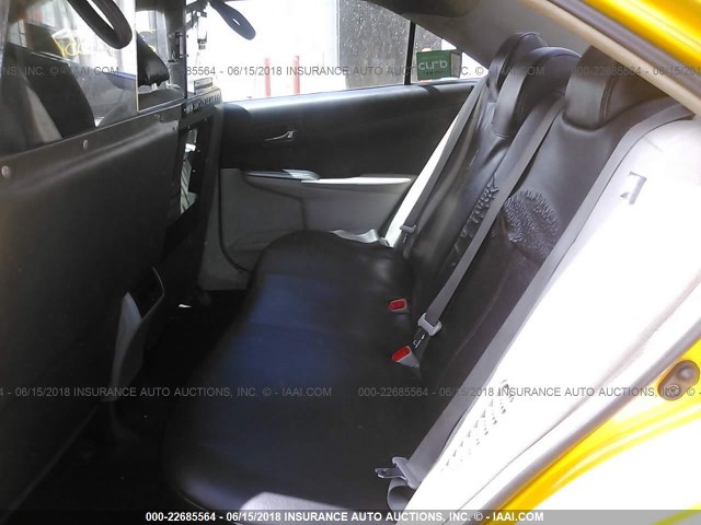 4T1BD1FK9EU114652 - 2014 TOYOTA CAMRY HYBRID/LE/XLE ყვითელი ფოტო 8