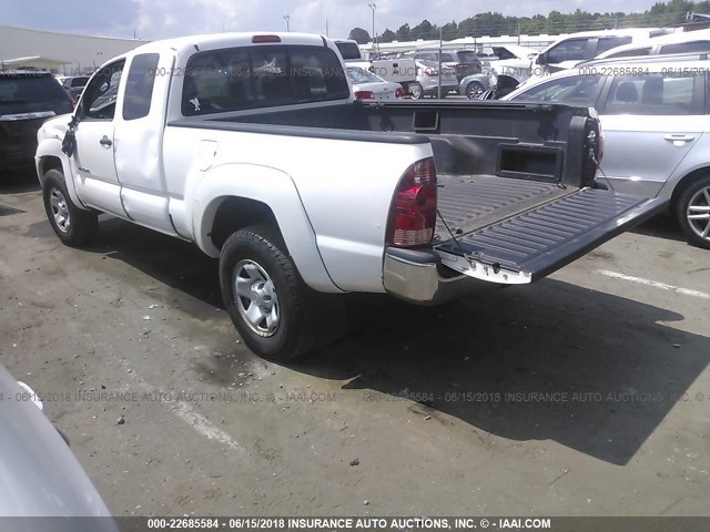 5TETU62N36Z308804 - 2006 TOYOTA TACOMA PRERUNNER ACCESS CAB WHITE photo 3