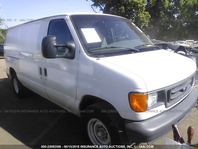 1FTNE24W17DA99948 - 2007 FORD ECONOLINE E250 VAN WHITE photo 1