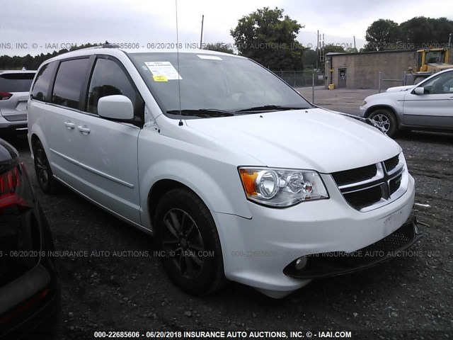 2C4RDGCG2HR692650 - 2017 DODGE CARAVAN SXT WHITE photo 1