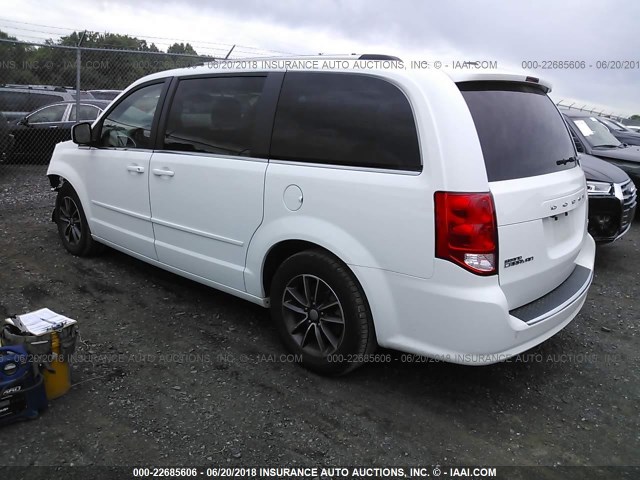 2C4RDGCG2HR692650 - 2017 DODGE CARAVAN SXT WHITE photo 3