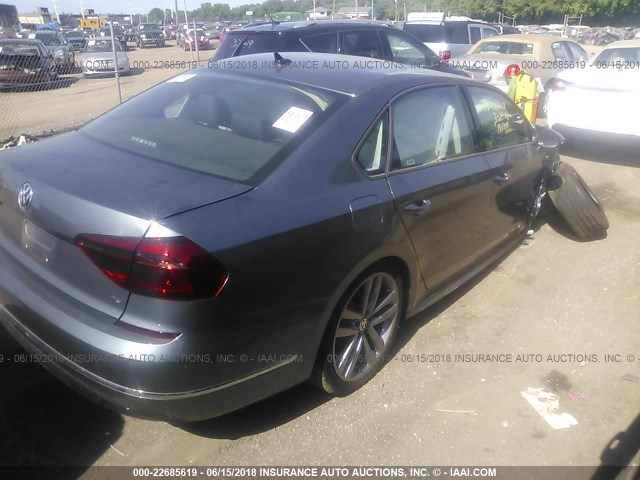 1VWAA7A39JC020554 - 2018 VOLKSWAGEN PASSAT S/R-LINE GRAY photo 4