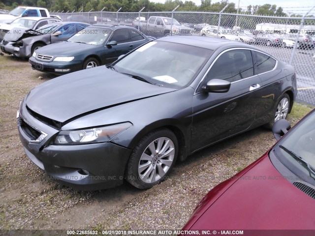 1HGCS22888A017545 - 2008 HONDA ACCORD EXL GRAY photo 2