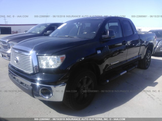 5TFRT54167X002660 - 2007 TOYOTA TUNDRA DOUBLE CAB SR5 BLACK photo 2