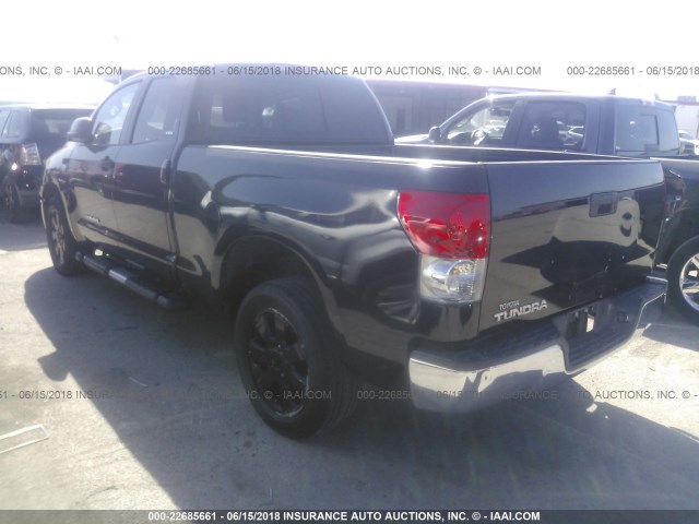 5TFRT54167X002660 - 2007 TOYOTA TUNDRA DOUBLE CAB SR5 BLACK photo 3