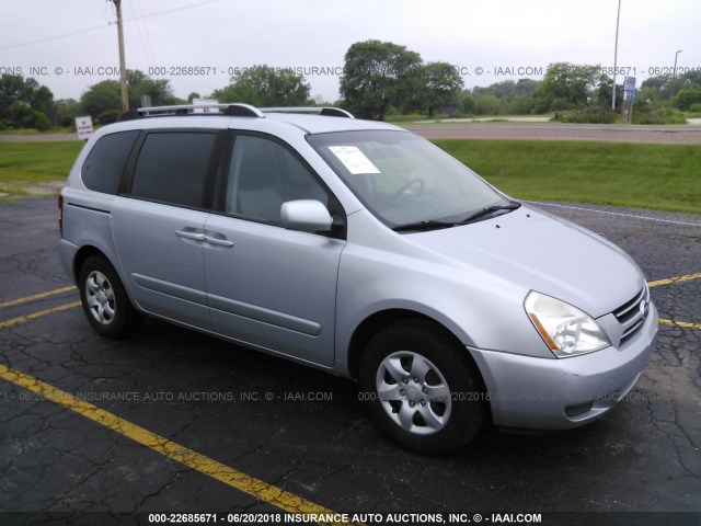 KNDMB133X76126672 - 2007 KIA SEDONA EX/LX SILVER photo 1