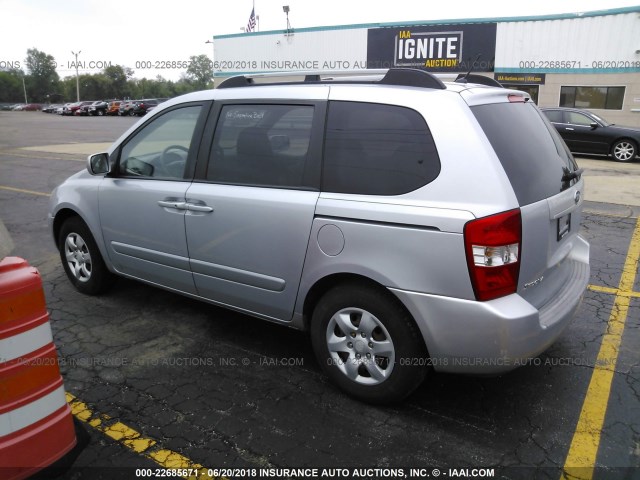 KNDMB133X76126672 - 2007 KIA SEDONA EX/LX SILVER photo 3