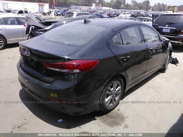 5NPD84LF7JH323130 - 2018 HYUNDAI ELANTRA SEL/VALUE/LIMITED BLACK photo 4