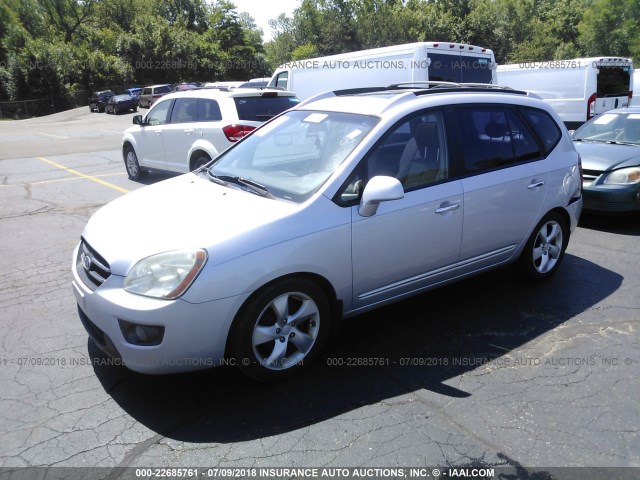 KNAFG526777097829 - 2007 KIA RONDO LX/EX SILVER photo 2