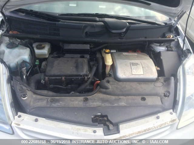 JTDKB20U453069197 - 2005 TOYOTA PRIUS WHITE photo 10