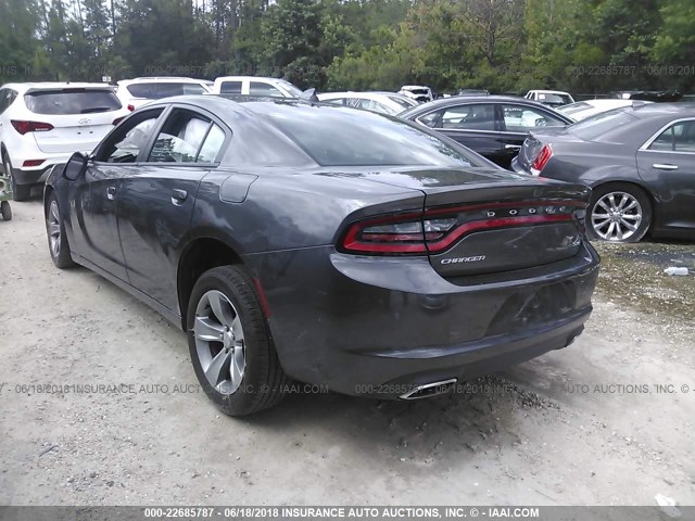 2C3CDXHG8JH156297 - 2018 DODGE CHARGER SXT PLUS GRAY photo 3