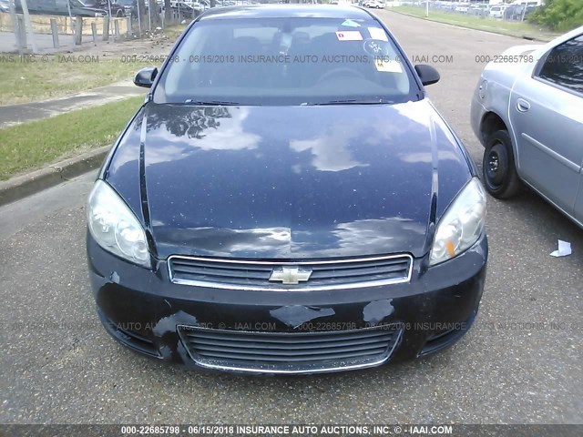 2G1WT58K079189326 - 2007 CHEVROLET IMPALA LT BLACK photo 6