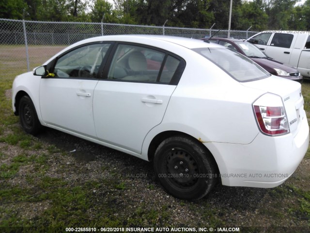 3N1AB61E47L672574 - 2007 NISSAN SENTRA 2.0/2.0S/2.0SL WHITE photo 3