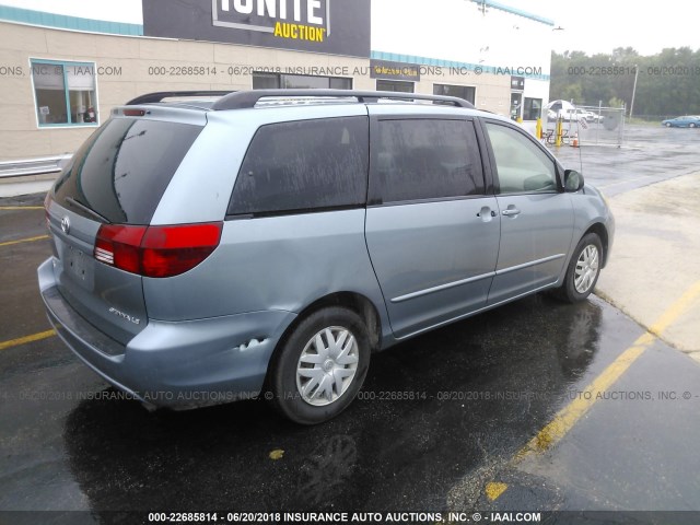 5TDZA23C25S236059 - 2005 TOYOTA SIENNA CE/LE BLUE photo 4