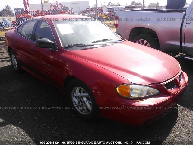 1G2NF52T4YC533895 - 2000 PONTIAC GRAND AM SE1 RED photo 1