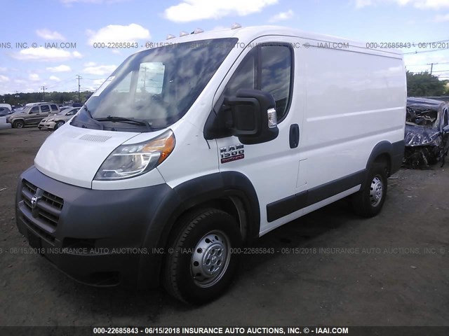 3C6TRVNG3GE108644 - 2016 RAM PROMASTER 1500 1500 STANDARD WHITE photo 2