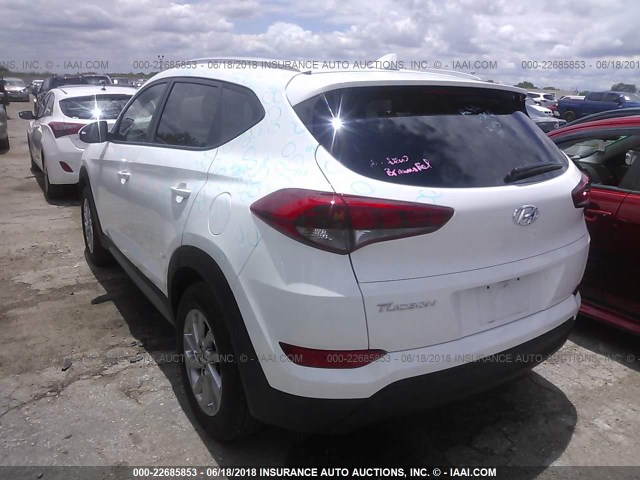 KM8J33A48JU670383 - 2018 HYUNDAI TUCSON LIMITED/SPORT AND ECO/SE WHITE photo 3