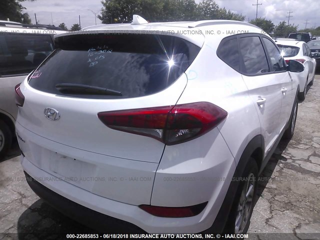 KM8J33A48JU670383 - 2018 HYUNDAI TUCSON LIMITED/SPORT AND ECO/SE WHITE photo 4