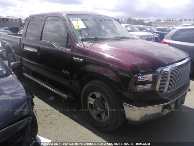 1FTSW20PX7EA18972 - 2007 FORD F250 SUPER DUTY MAROON photo 1