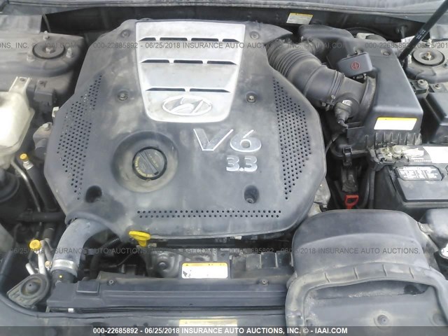 5NPEU46F16H091093 - 2006 HYUNDAI SONATA GLS/LX BLACK photo 10