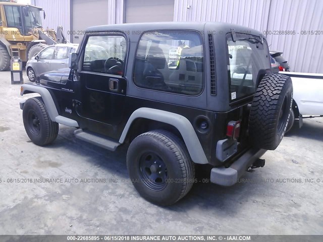 1J4FA29PXYP719515 - 2000 JEEP WRANGLER / TJ SE BLACK photo 3