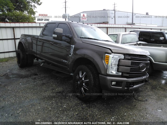 1FT8W3DT0HEE01277 - 2017 FORD F350 SUPER DUTY BROWN photo 1