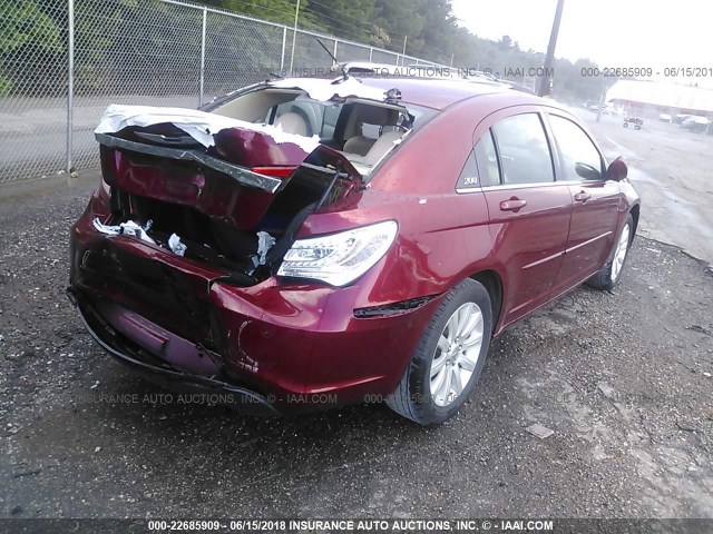 1C3CCBBB9DN557873 - 2013 CHRYSLER 200 TOURING RED photo 4