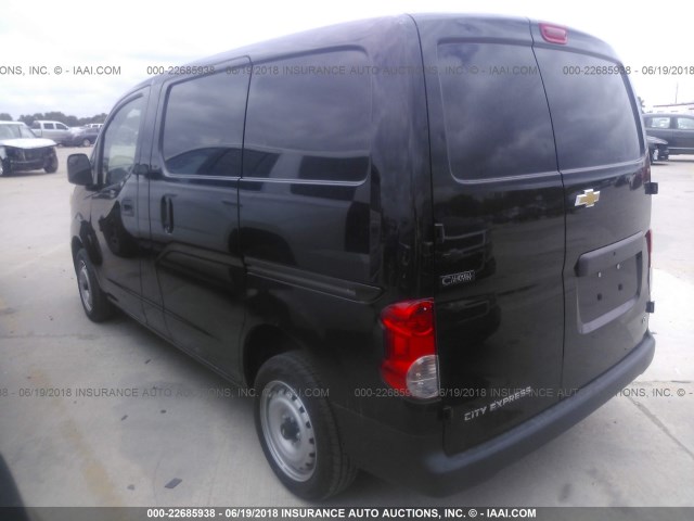 3N63M0YN8FK694887 - 2015 CHEVROLET CITY EXPRESS LS BLACK photo 3