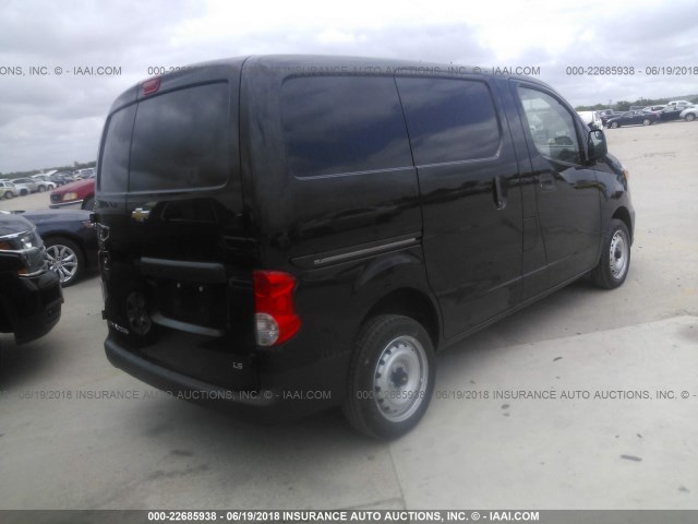 3N63M0YN8FK694887 - 2015 CHEVROLET CITY EXPRESS LS BLACK photo 4