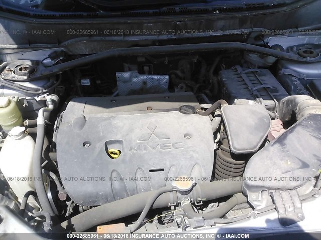 JA4AS2AW1BU023998 - 2011 MITSUBISHI OUTLANDER ES ვერცხლისფერი ფოტო 10