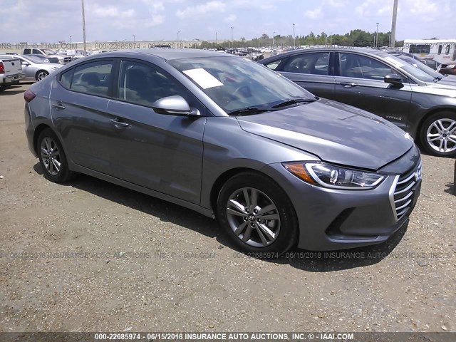 5NPD84LF9JH297453 - 2018 HYUNDAI ELANTRA SEL/VALUE/LIMITED GRAY photo 1