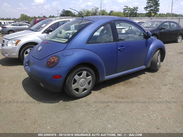 3VWBB61C8WM005495 - 1998 VOLKSWAGEN NEW BEETLE 蓝色 照片 4
