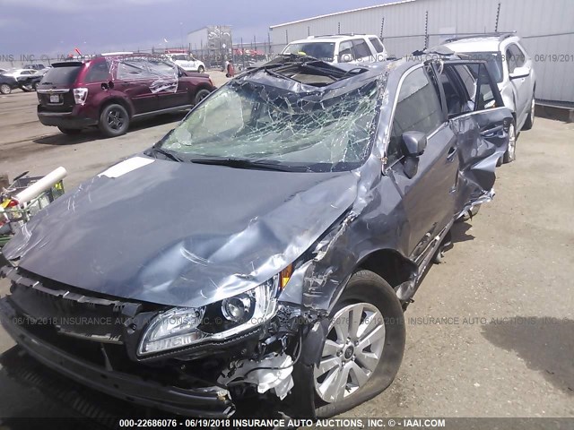 4S4BSAHC7H3301491 - 2017 SUBARU OUTBACK 2.5I PREMIUM GRAY photo 6