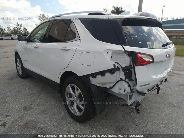 2GNAXVEV8J6186257 - 2018 CHEVROLET EQUINOX PREMIER WHITE photo 3